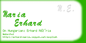 maria erhard business card